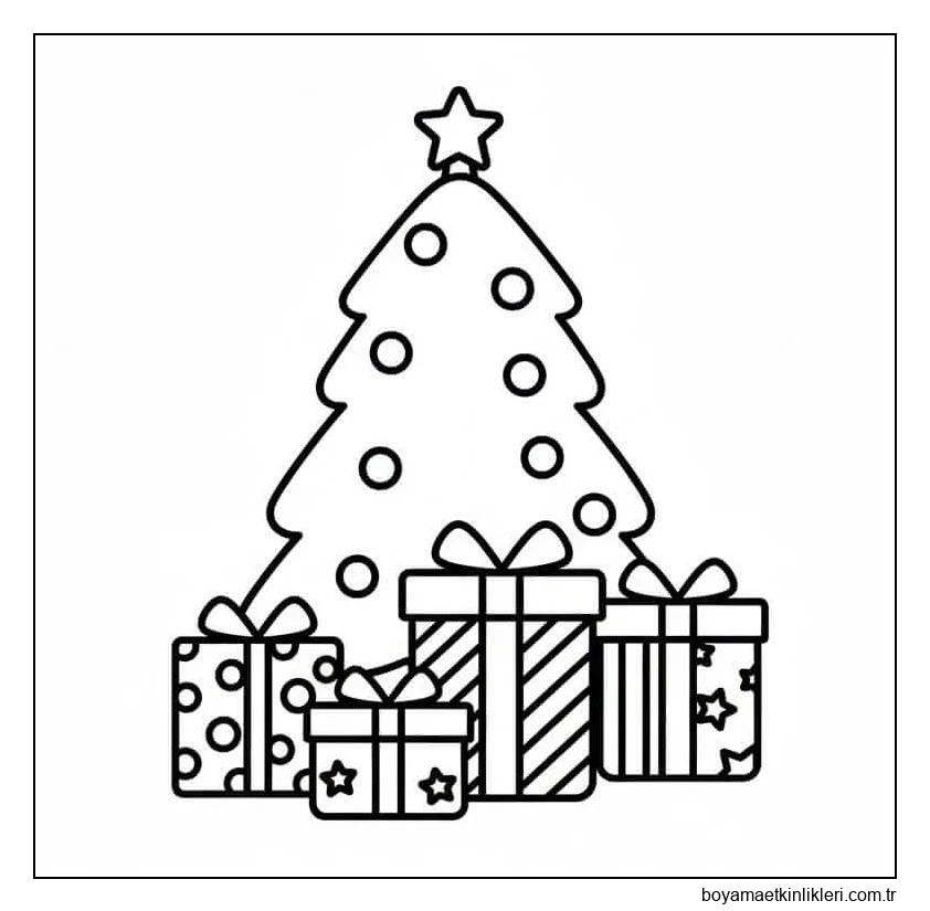 Basit Ağaç ve Noel Hediyeleri