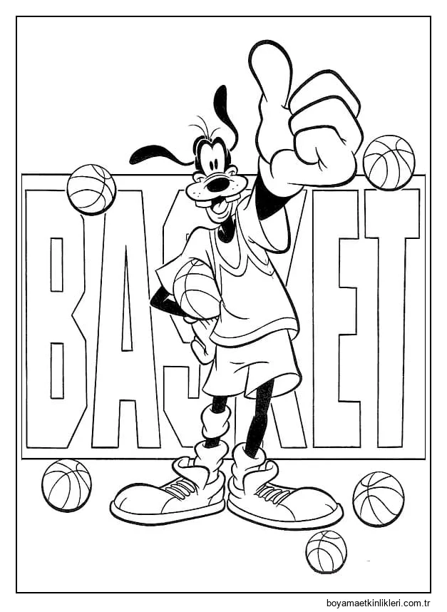 Basketbol Oynayan Goofy