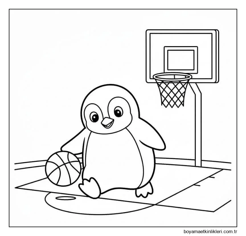 Basketbol Oynayan Penguen