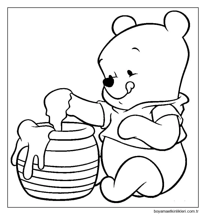 Bebek Winnie The Pooh'un çizimi