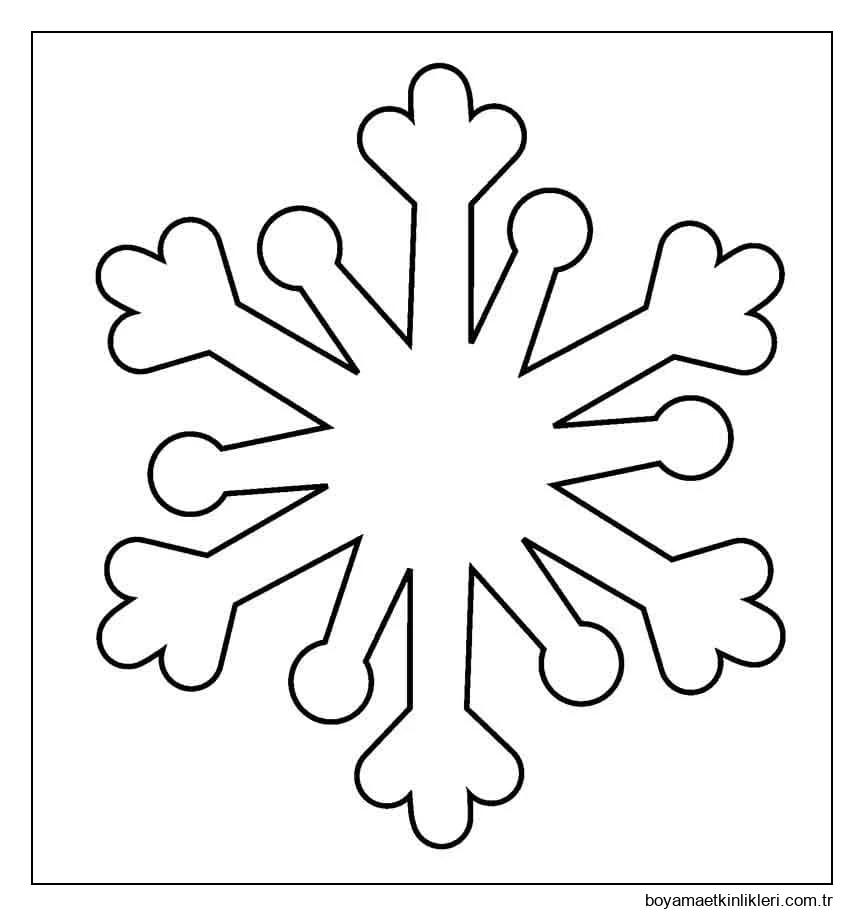 Bedava Yazdırılabilir Kar Tanesi