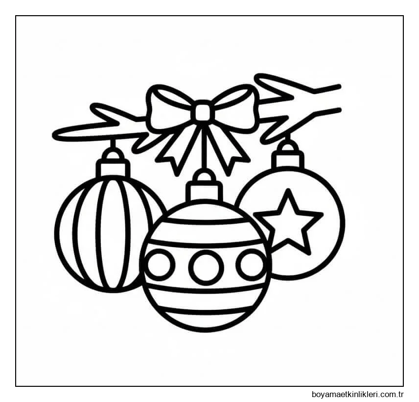 Bedava Yazdırılabilir Noel Topları