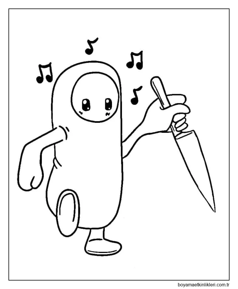 Bıçaklı Fall Guys Karakteri