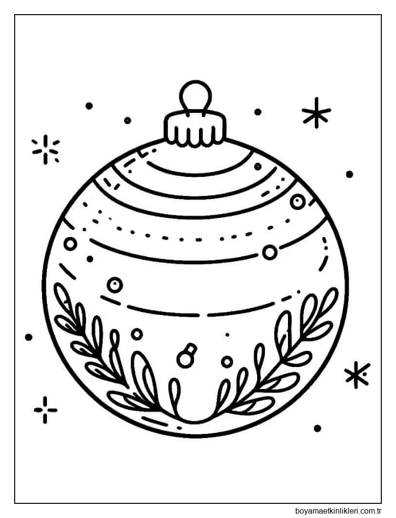 Çocuk Noel Topları Yazdırılabilir