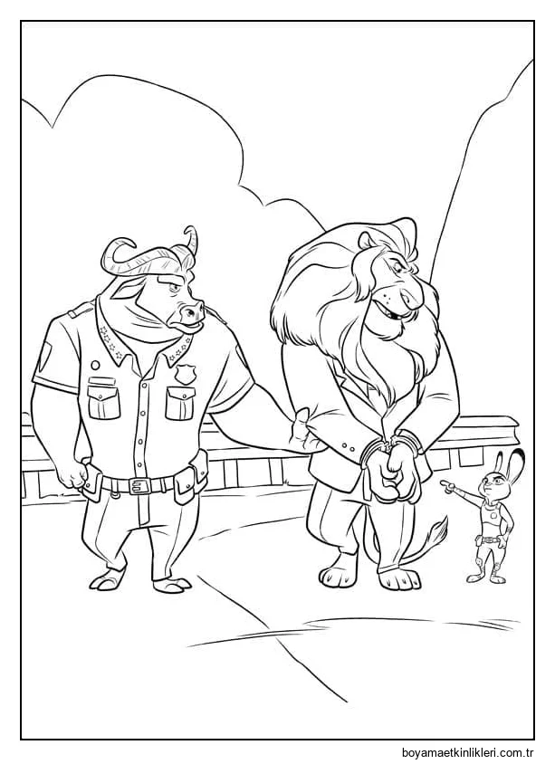 Çocuklar İçin Yazdirilabilir Zootropolis