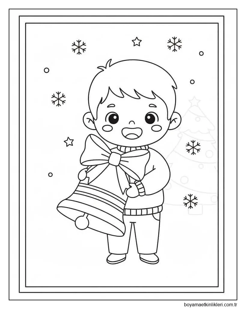 Erkek Çocuk ve Noel Çanı