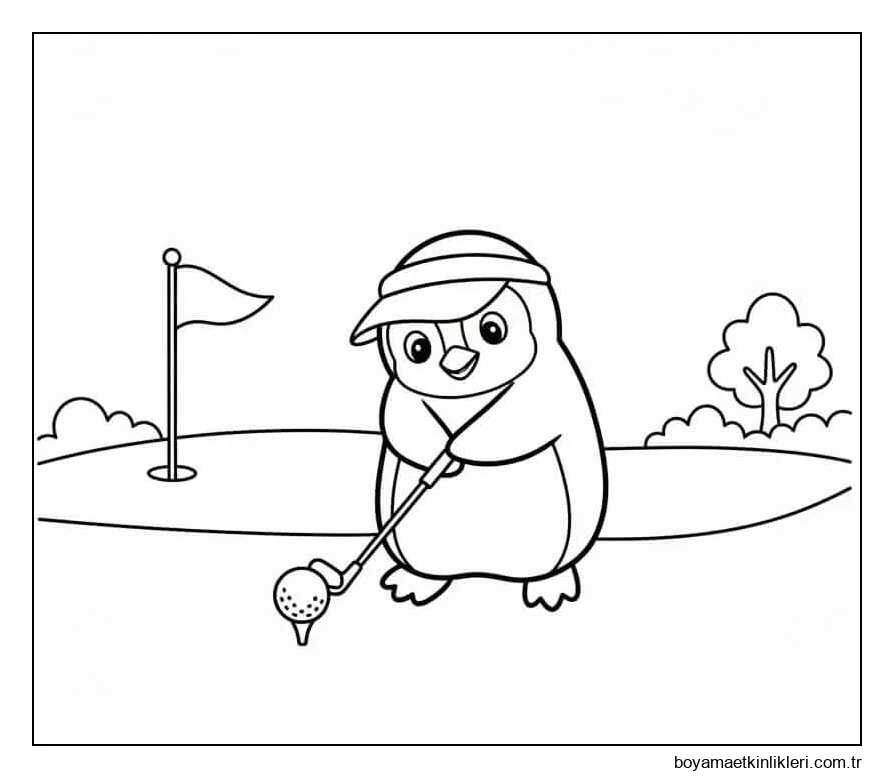 Golf Oynayan Penguen