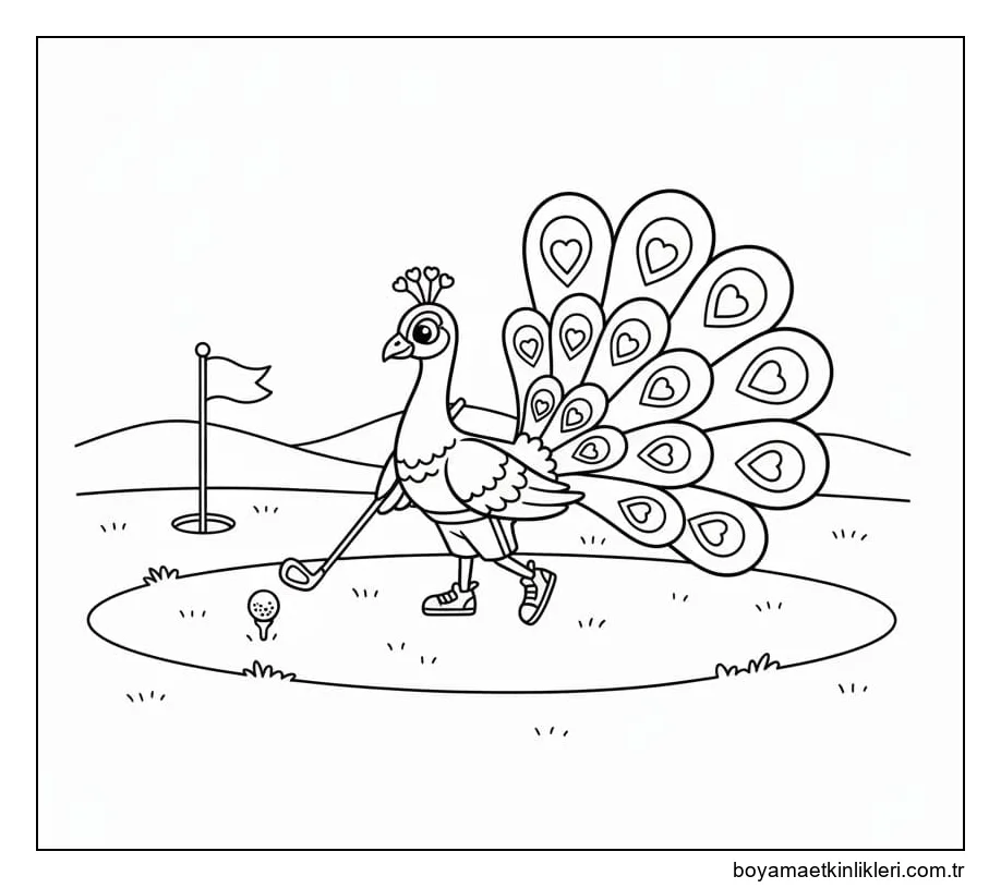 Golf Oynayan Tavuskuşu