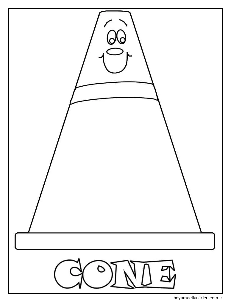 Gülümseyen Koni çizgi Film