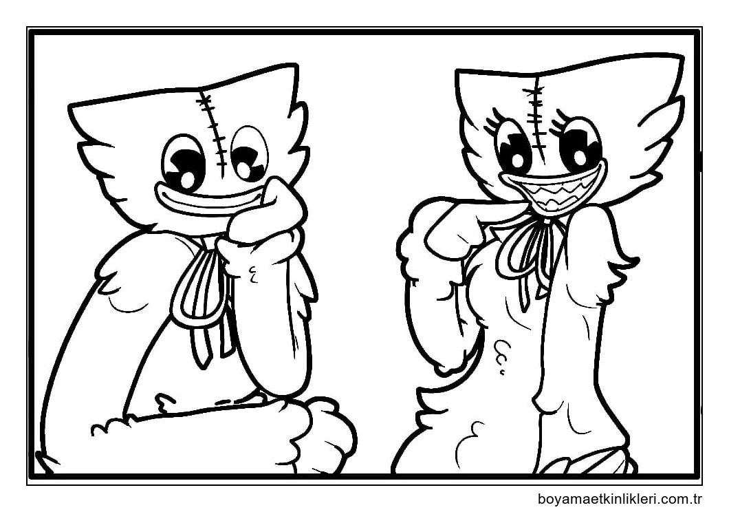 Huggy Wuggy ve Kissy Missy'yi çiz