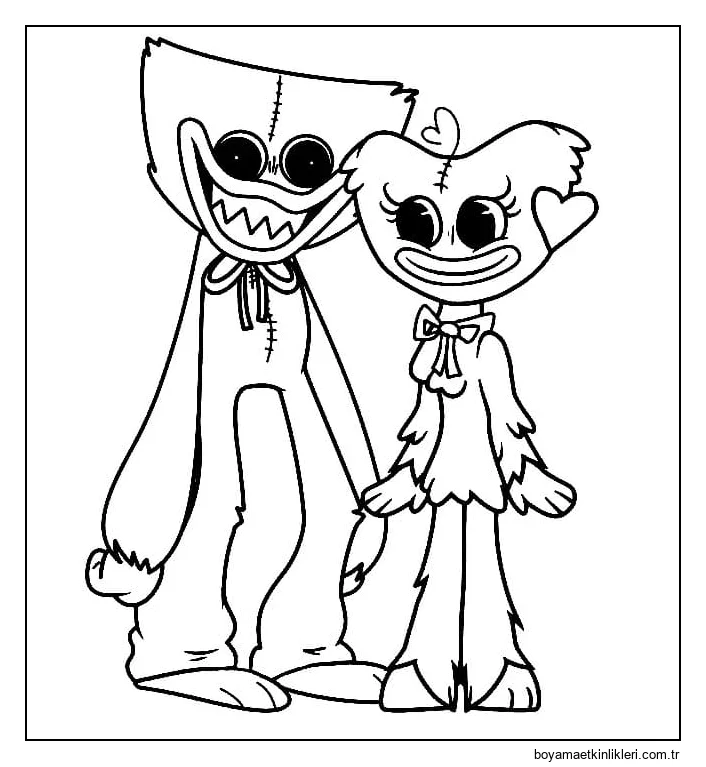 Huggy Wuggy'yi Kissy Missy ile çizin