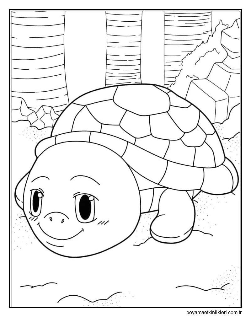 Kaplumbağa karikatürü çiz