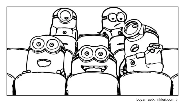 Minyonlar çizgi filmin yeni serisini izlemek için sinemaya geldi.