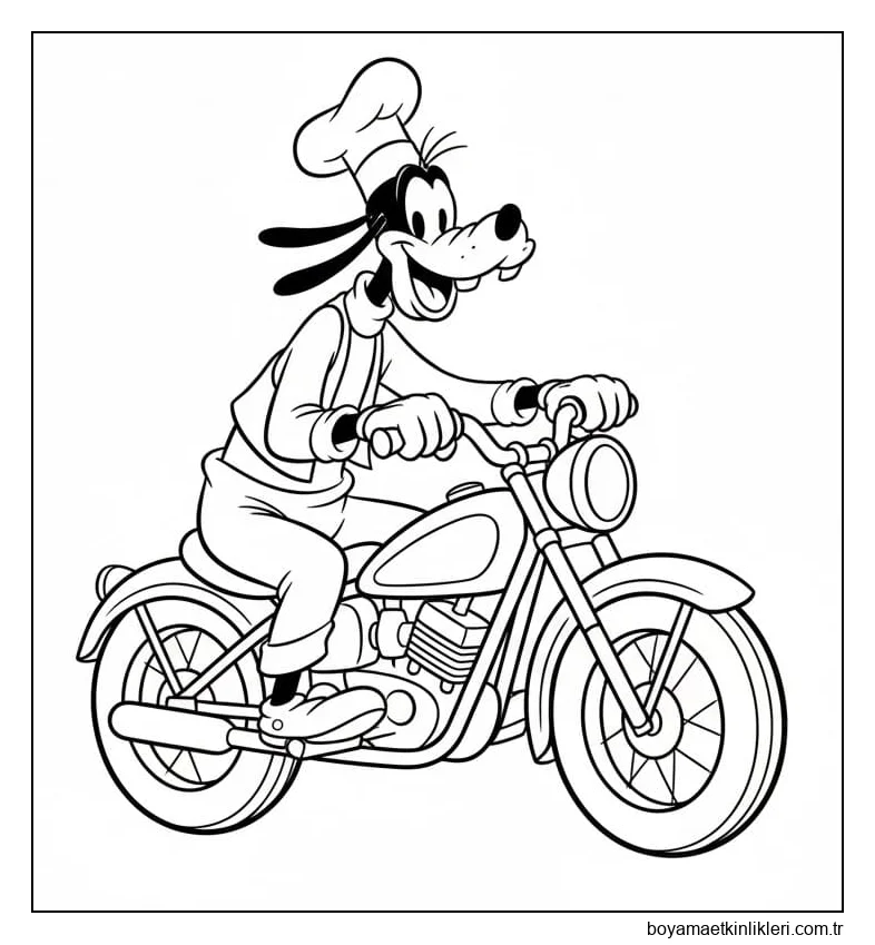Motosiklete Binen Goofy
