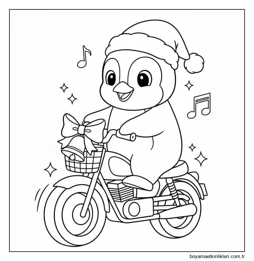 Motosiklete Binen Penguen