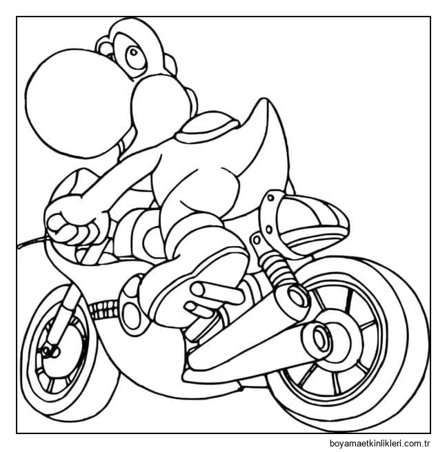 Motosikletli Yoshi çok Tatlı