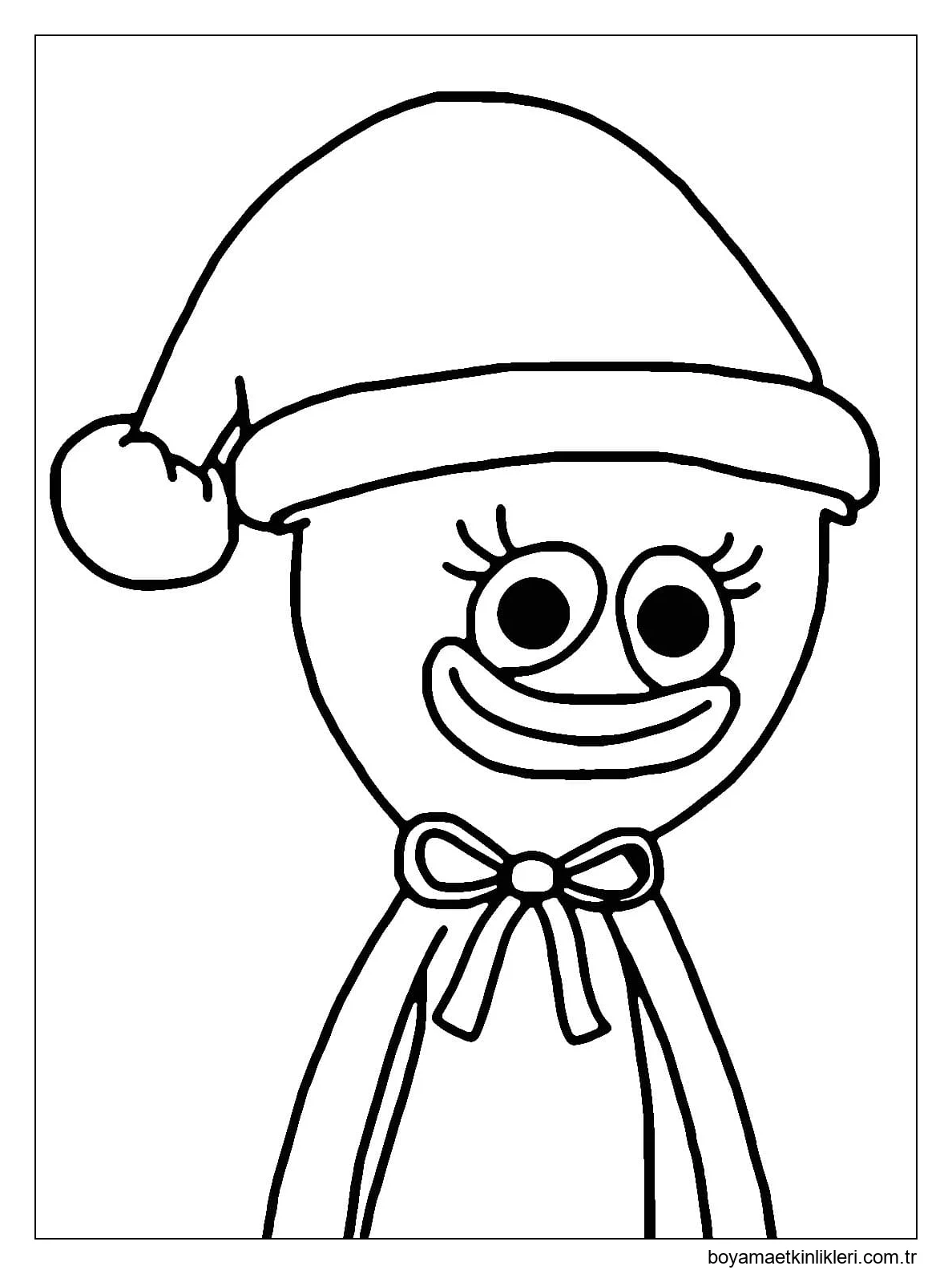 Noel Şapkalı Kissy Missy'yi çizin