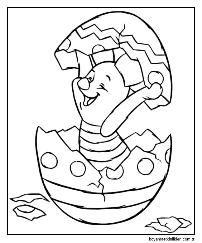 Paskalya Yumurtası Üzerine Domuzcuk Çiz