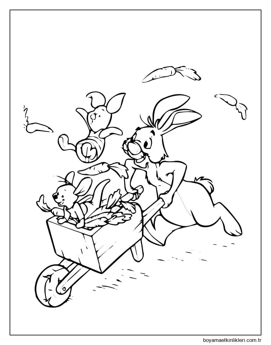 Roo ve Tavşan ile Domuzcuk çizin