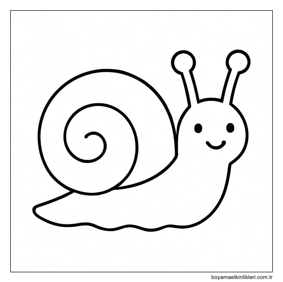 Salyangoz çocuklar için ücretsiz yazdırılabilir