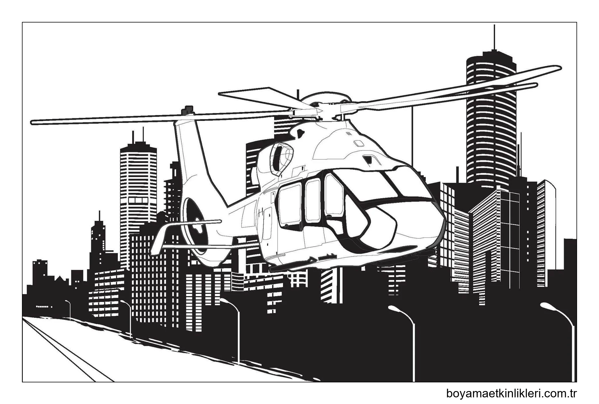 Şehirdeki Helikopter