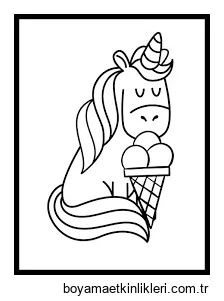 Tek Boynuzlu Koni Dondurma