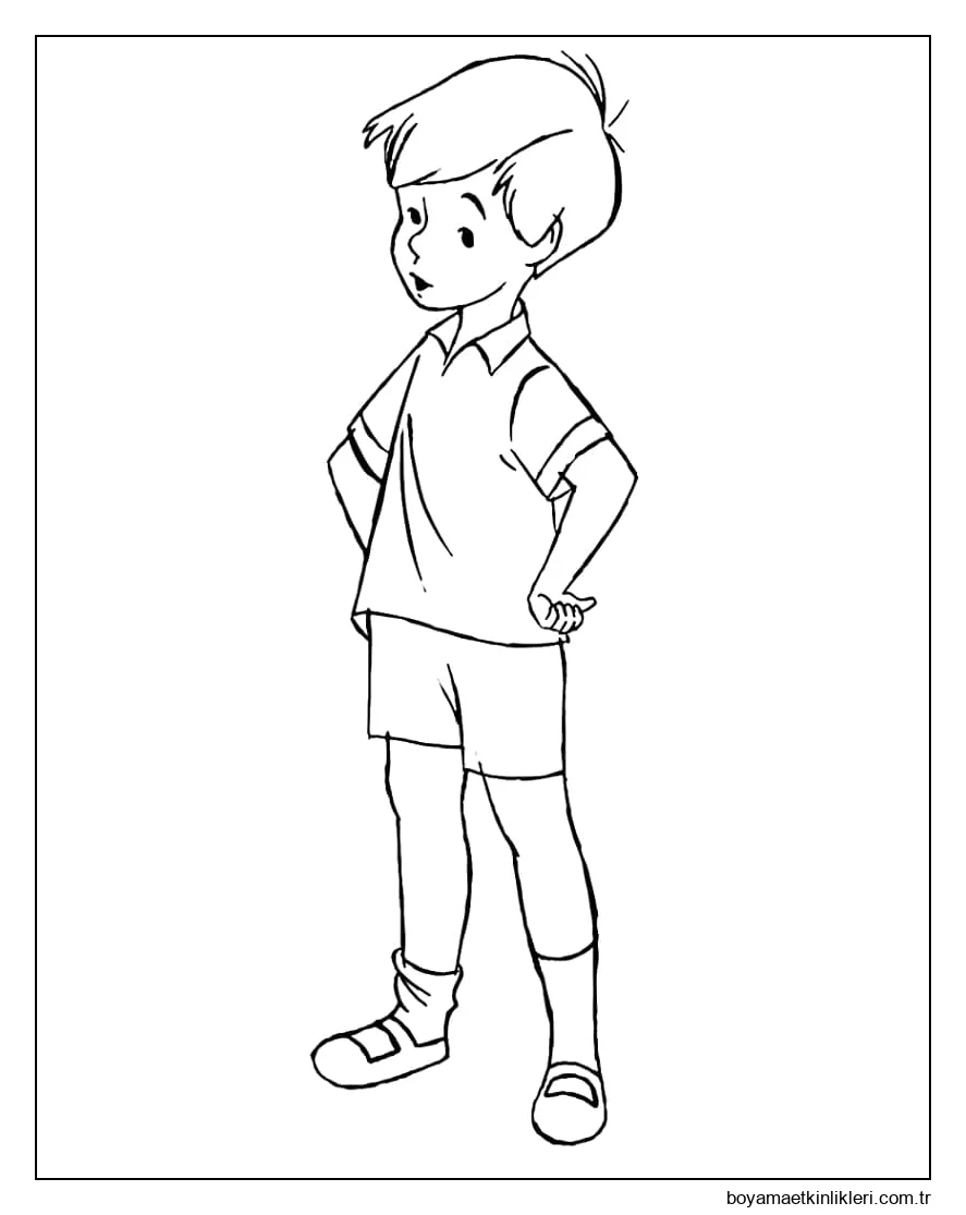 Winnie The Pooh'dan Christopher Robin çizimi