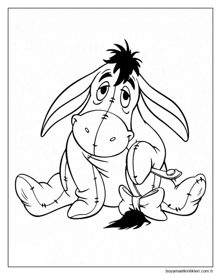 Winnie the Pooh'dan Eeyore'u Ücretsiz Çiz