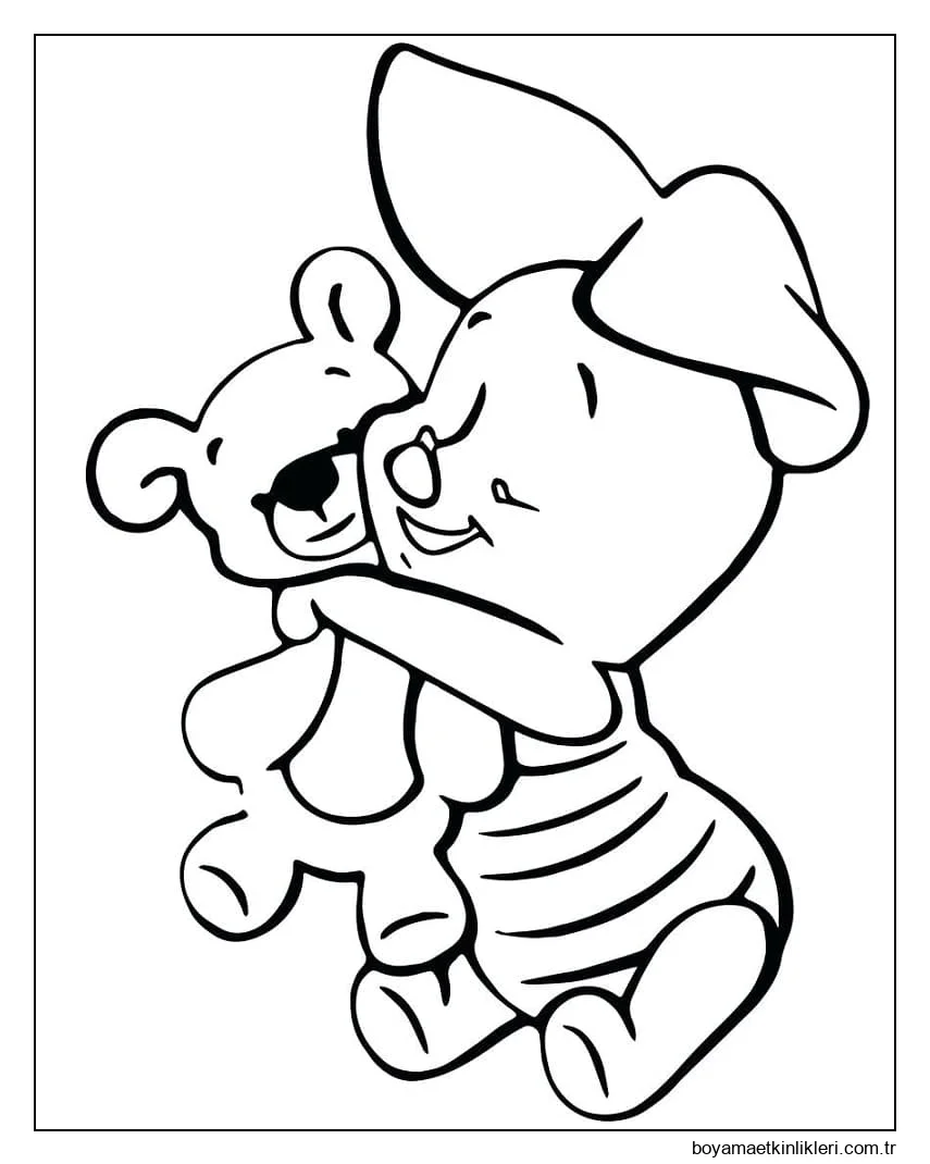 Winnie the Pooh'dan Piglet'i çiz