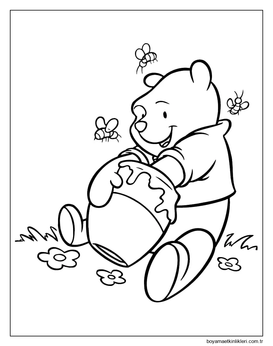 Winnie the Pooh'u Honey Jar ile çizin