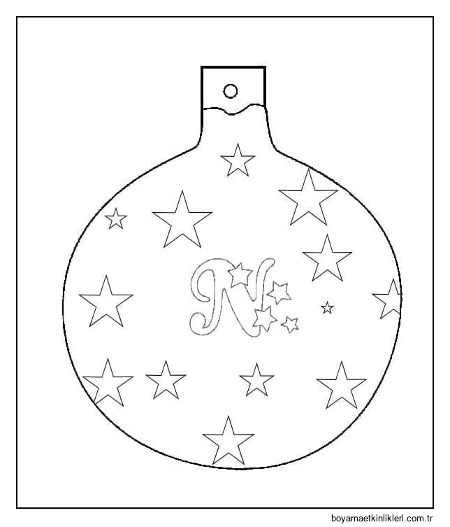 Yazdırılabilir Noel Topları Çocuklar İçin