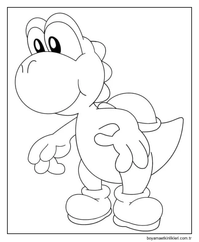 Yazdırılabilir Sevimli Yoshi