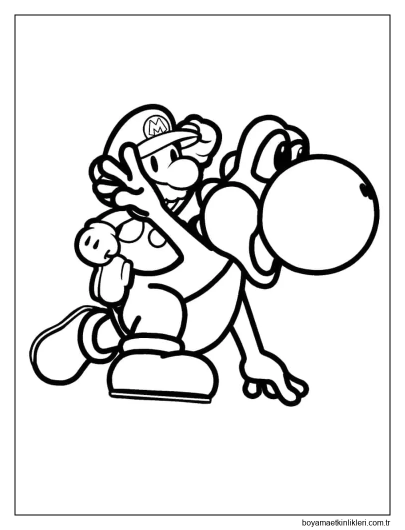 Yoshi Ve Mario Sevimli