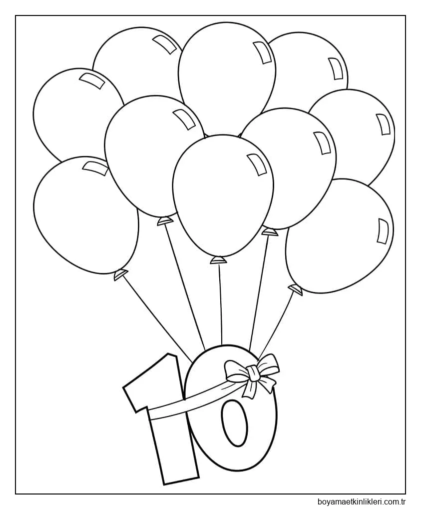 Balonlar ve 10 numara