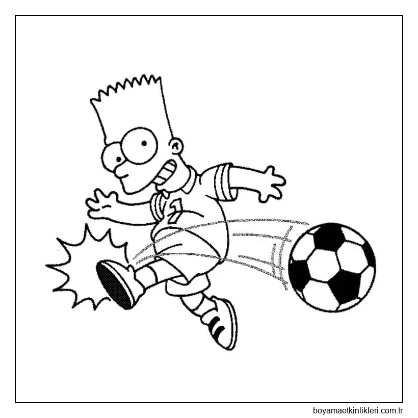Bart Simpson'ın Futbol Oynadığını Çiz