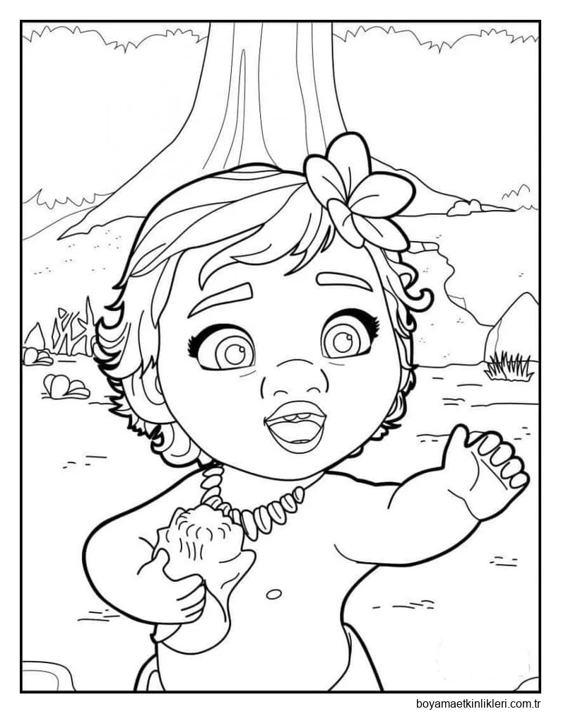 Bebek Moana'yı çiz
