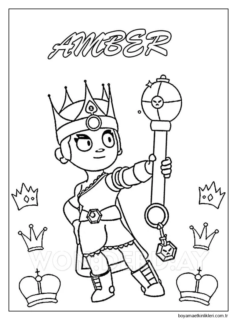 Brawl Stars'tan Amber'ı çizin