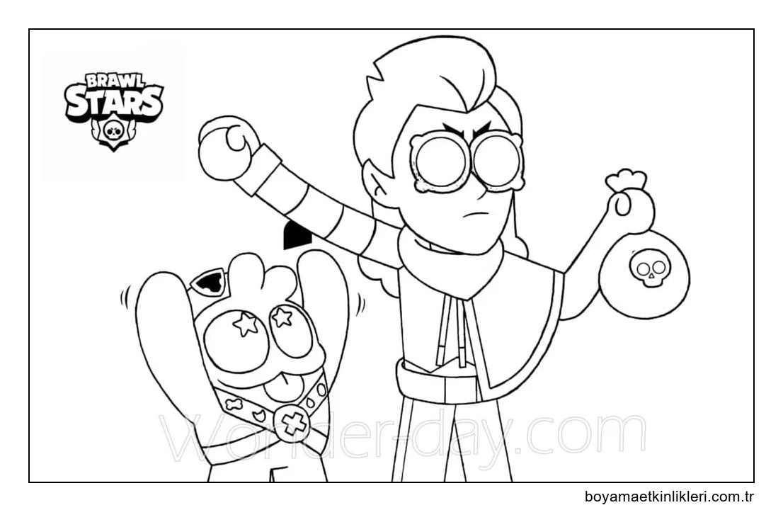 Brawl Stars'tan Squeak ve Belle'i çizin