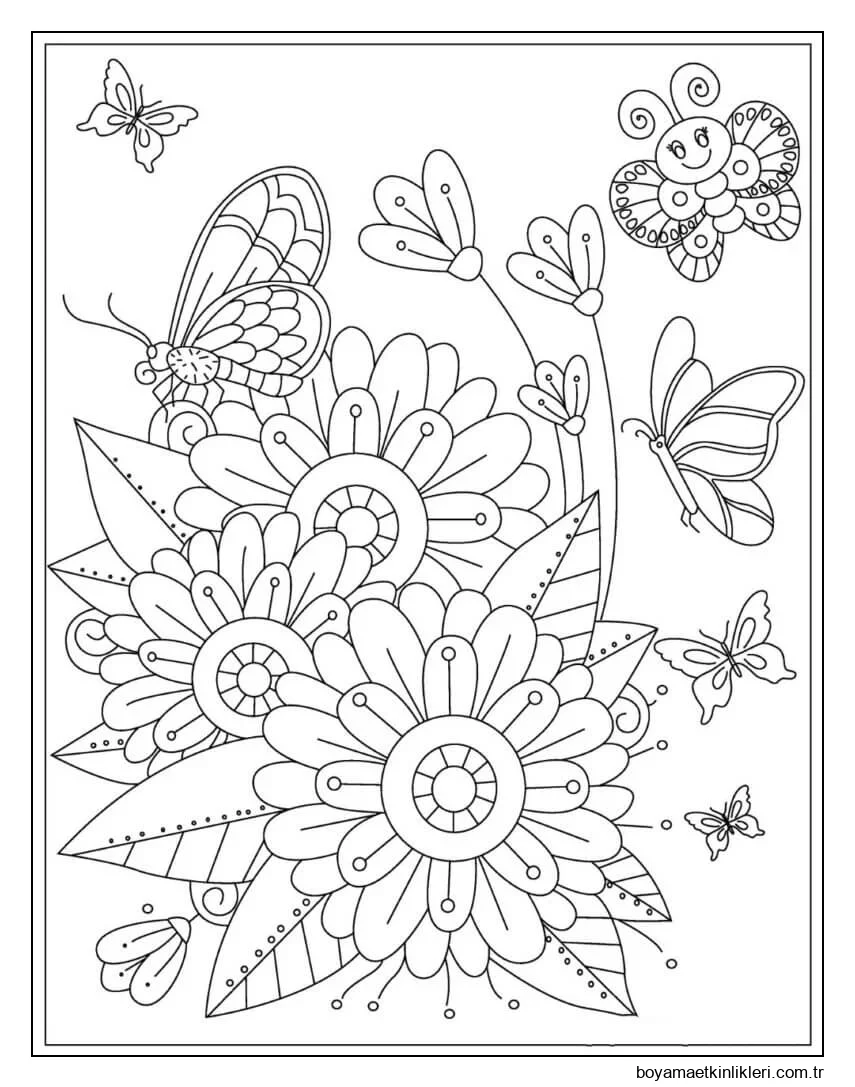 Çiçekli Altı Kelebek