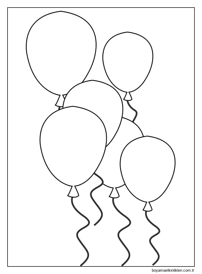 Çocuklar için balon çizin