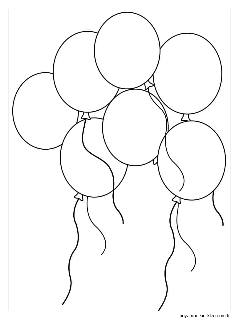 Çocuklar için ücretsiz balon çizin
