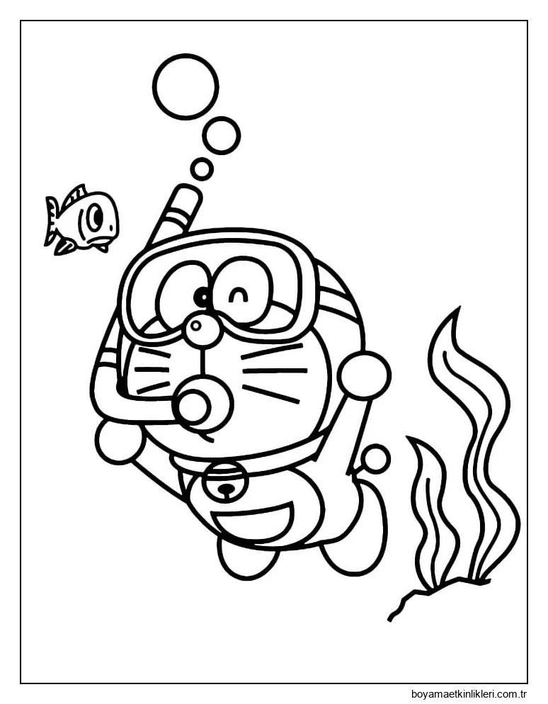Doraemon Dalış Yapıyor