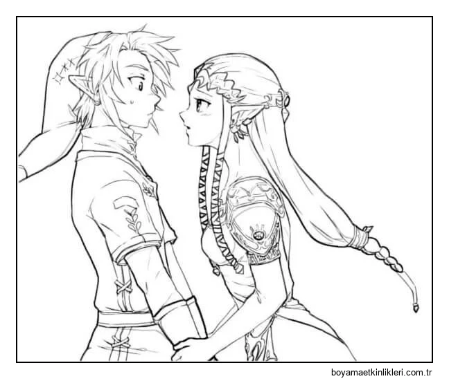 El çizimi Link ve Zelda