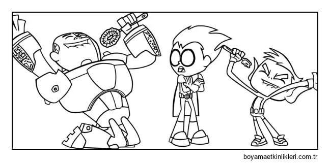 Genç titanlar dişlerini fırçalar.