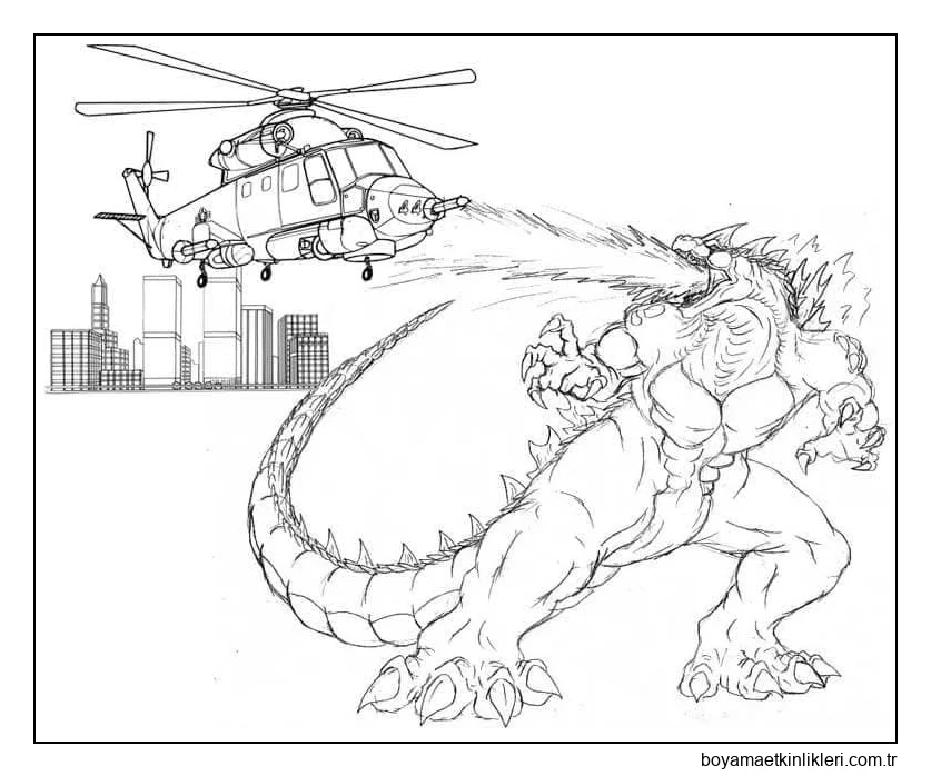 Godzilla Helikoptere Saldırır