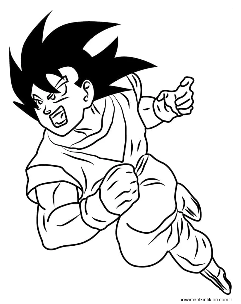 Goku Dragon Ball Z'yi çiz