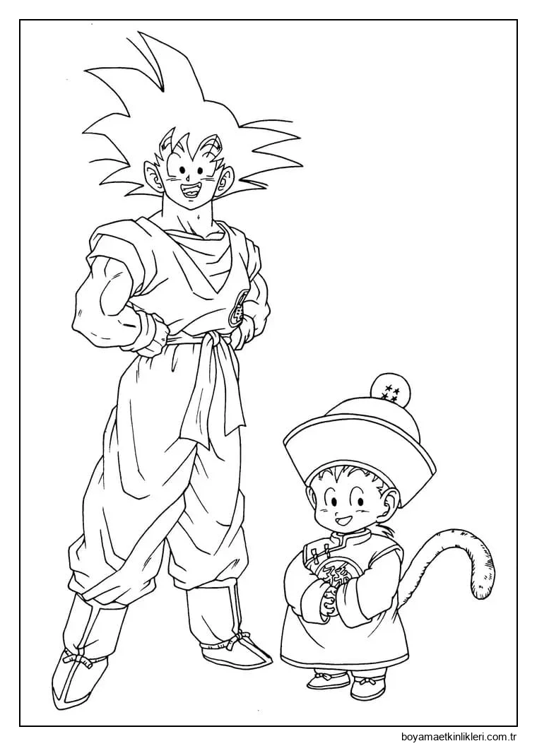 Goku ve Gohan'ı çiz