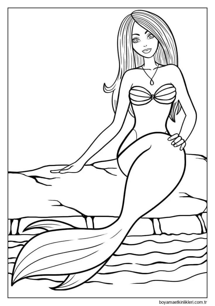 Güzel deniz kızı ücretsiz yazdırılabilir