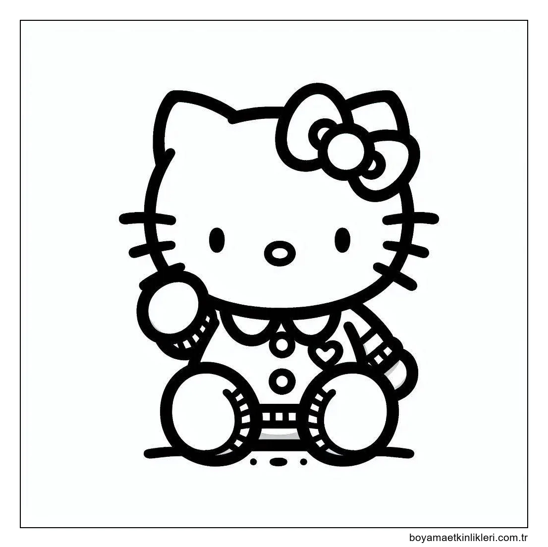 Hello Kitty sevimli oturma