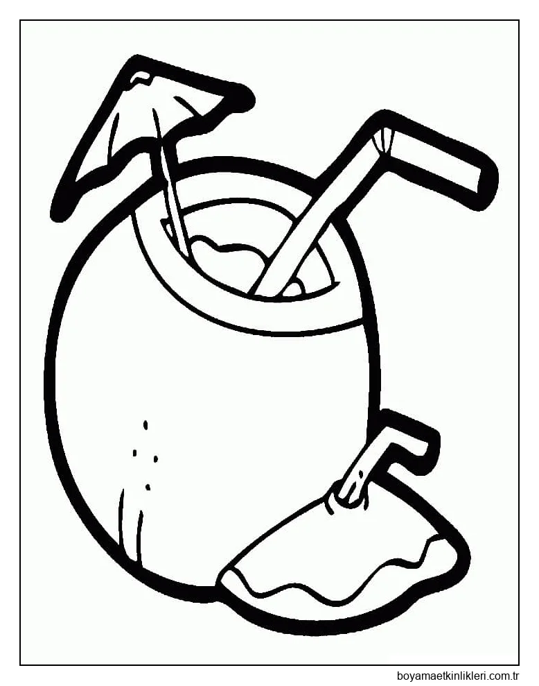 Hindistan Cevizi Içeceği çizimi